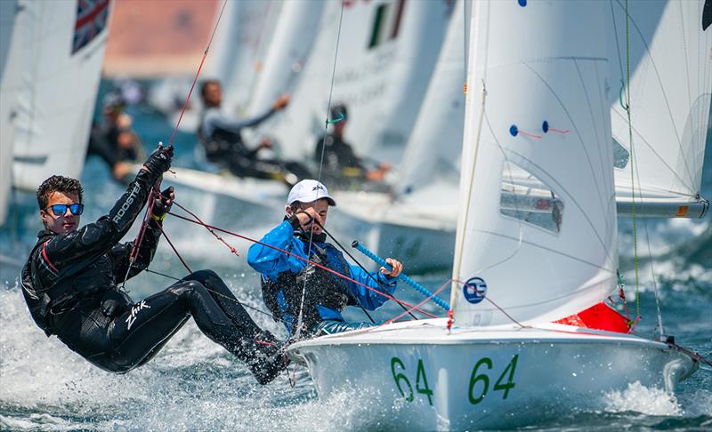 Benjamin Honig/Connor Fischetti (USA) racing in U17 fleet - 2019 420 World Championship photo copyright Osga - João Ferreir taken at Vilamoura Sailing and featuring the 420 class