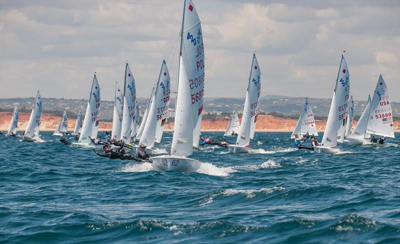 Gabriela Czapska/Hanna Rajchert (POL) lead after race 5 - 2019 420 World Championship photo copyright Osga - João Ferreir taken at Vilamoura Sailing and featuring the 420 class