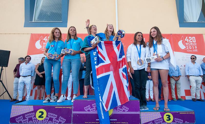 420 Women Podium - 2019 420 World Championship - photo © Osga - João Ferreira 