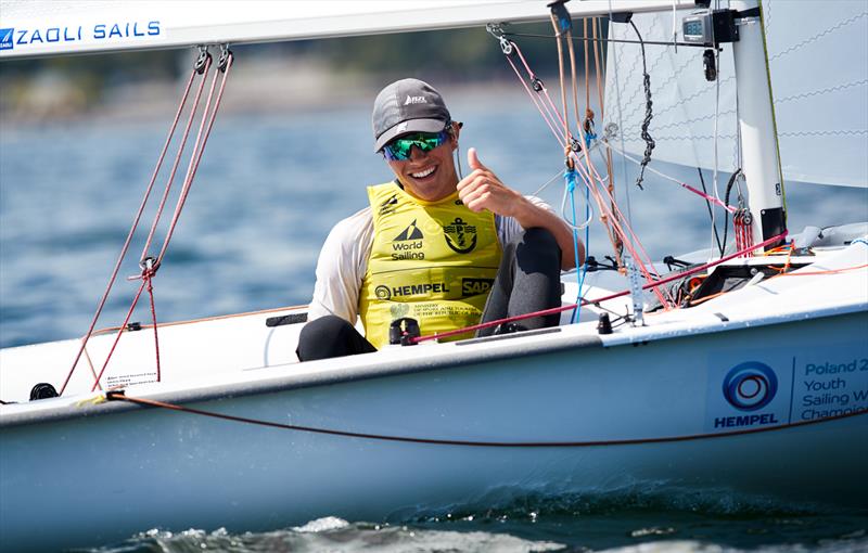 Seb Menzies and Blake McGlashan (NZL) - Day 5 - 420 - 2019 Hempel Youth Sailing World Championships, Gdynia, Poland - photo © Jacek Kwiatkowski / World Sailing