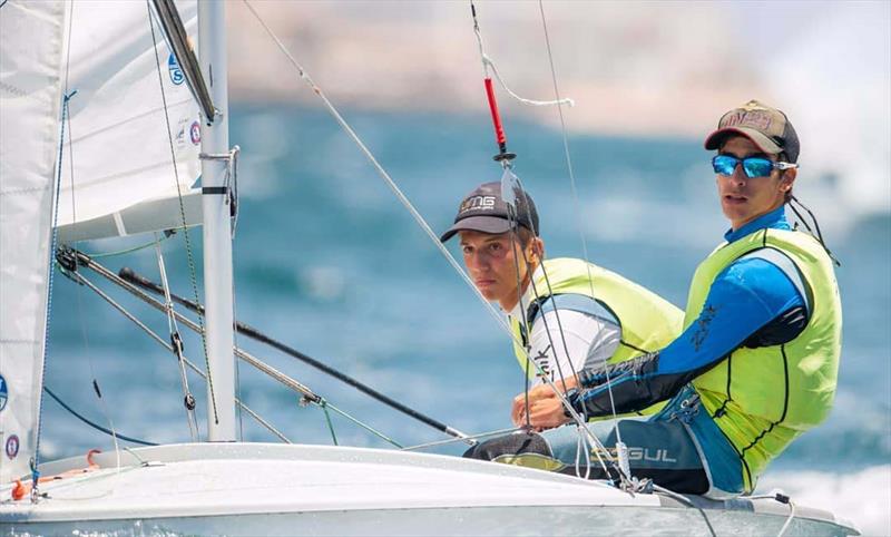 Odysseas Spanakis/Konstaninos Michalopoulos (GRE) win U17 420 Worlds  photo copyright Joao Costa Ferreira taken at  and featuring the 420 class