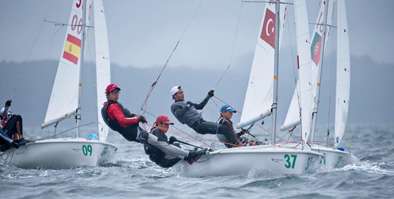 Kerem ERKMEN/Berke Burhan GUNDUZ (TUR) racing in U17 - 420 Junior European Championship 2019 photo copyright Event Media taken at  and featuring the 420 class