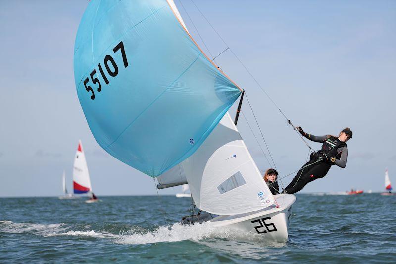 Abbey Mumford and Evie Herrington were in for a chance of the win until the last race - KSSA Annual Regatta 2019 at Whitstable photo copyright KSSA taken at Whitstable Yacht Club and featuring the 420 class