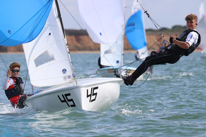 Harry George and Ralph Cawthorne win 420 GP 6 at Warsash photo copyright Jon Cawthorne taken at Warsash Sailing Club and featuring the 420 class