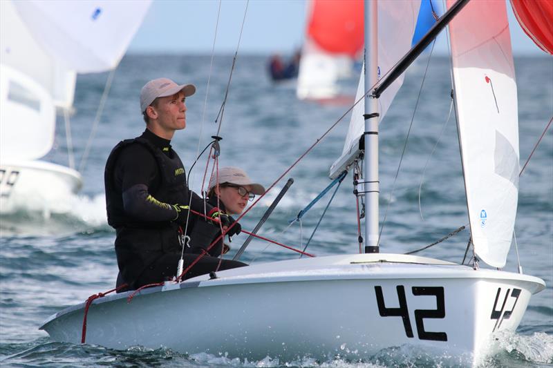 Alice Davies and Oliver Rayner during the 420 Autumn Championships at Torbay - photo © Jon Cawthorne