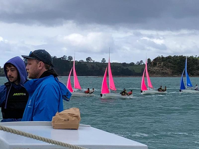 2022 NZ Schools Match Racing Championships - Algies Bay - October 2022 photo copyright NZSMR taken at Takapuna Boating Club and featuring the 420 class