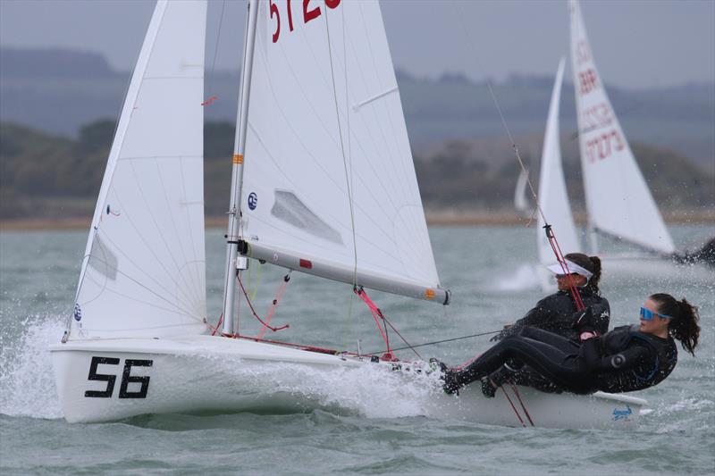 Ellie Creighton and Bea Greenfield during the 420 GP7 at Itchenor - photo © Jon Cawthorne