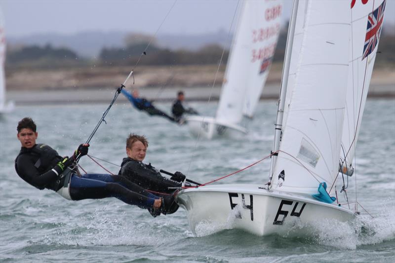 Will Bailey and Matthew Rayner during the 420 GP7 at Itchenor photo copyright Jon Cawthorne taken at Itchenor Sailing Club and featuring the 420 class