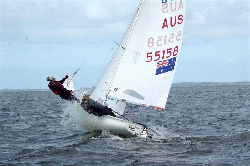 Kristen Koutsimpiris and Jessica Lowe were competing in the female and youth categories of the 2023 Australian 420 Championship - photo © Jeanette Severs