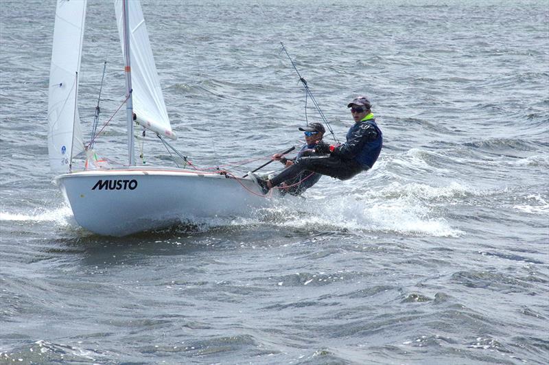 Will Wilkinson and Luca Alexander racing towards runnersup in the 2023 National Championships Junior division and third in the Youth division - 2023 Australian 420 Championship - photo © Jeanette Severs