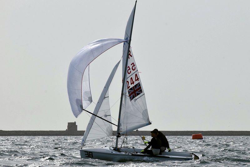 RYA Youth National Championships 2023 photo copyright Sophie Ayres taken at Weymouth & Portland Sailing Academy and featuring the 420 class