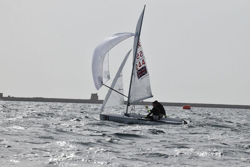 Henry Heathcote and Oscar Cawthorne during the 2023 RYA Youth National Championships at the WPNSA photo copyright Sophie Ayres photography taken at Weymouth & Portland Sailing Academy and featuring the 420 class
