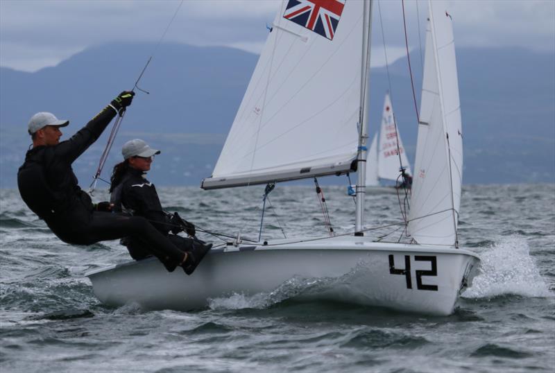 Alice Davis and Oliver Rayner during the Vaikobi British International 420 Class Nationals at Plas Heli - photo © Jon Cawthorne 