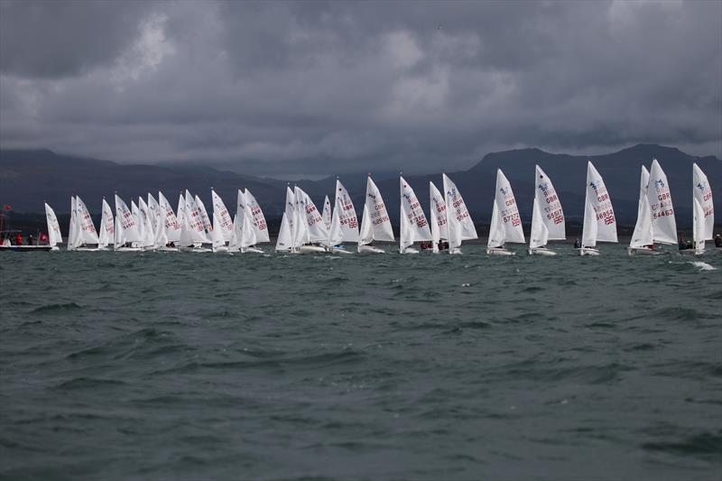 Startline during the Vaikobi British International 420 Class Nationals at Plas Heli - photo © Jon Cawthorne 