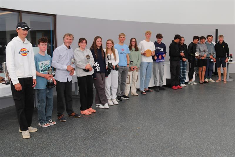 Prize winners in the Vaikobi British International 420 Class Nationals at Plas Heli photo copyright Jon Cawthorne  taken at Plas Heli Welsh National Sailing Academy and featuring the 420 class