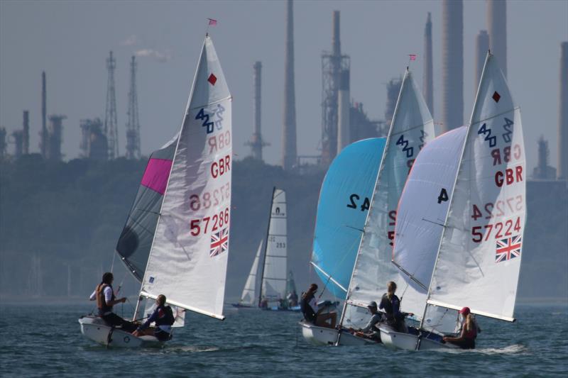 Tricky conditions during 420 GP3 at Warsash photo copyright Jon Cawthorne taken at Warsash Sailing Club and featuring the 420 class