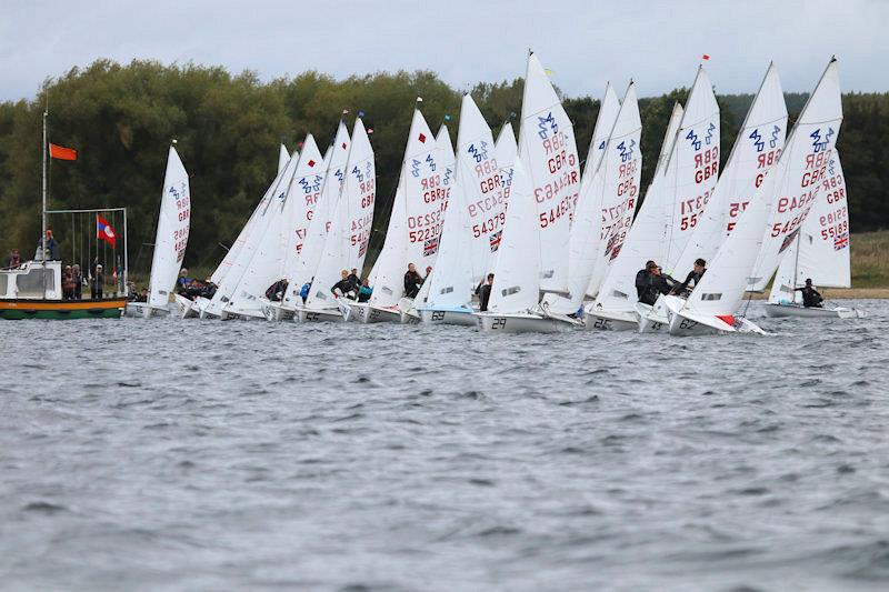 Start line at the 420 class GP4 at Rutland photo copyright Jon Cawthorne taken at Rutland Sailing Club and featuring the 420 class