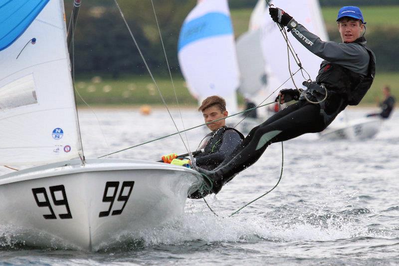 Arthur Greaves and Angus McEwan in the 420 class GP4 at Rutland photo copyright Jon Cawthorne taken at Rutland Sailing Club and featuring the 420 class