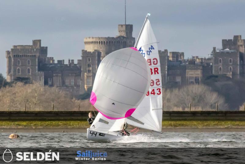 Imogen Wade & Hugo Valentine finish 2nd in the Datchet Flyer 2023 photo copyright Tim Olin / www.olinphoto.co.uk taken at Datchet Water Sailing Club and featuring the 420 class