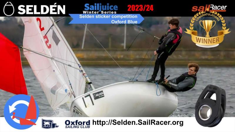 George Vincent and Jack Mawson win the Seldén sticker competition during th Oxford Blue photo copyright Tim Olin / www.olinphoto.co.uk taken at Oxford Sailing Club and featuring the 420 class