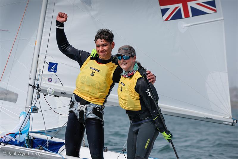 2024 RYA Youth National Championships - Fflir Arwen and Matthew Rayner, 420 photo copyright Paul Wyeth / RYA taken at Weymouth & Portland Sailing Academy and featuring the 420 class