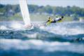 Up and away: Great Britain's Martin Wrigley/Bettine Harris went into the final day in yellow jersey and also won the final medal race
