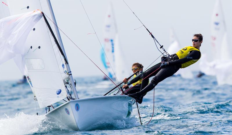 Lecointre and Defrance at ISAF Sailing World Cup Mallorca - photo © Pedro Martinez / Sofia