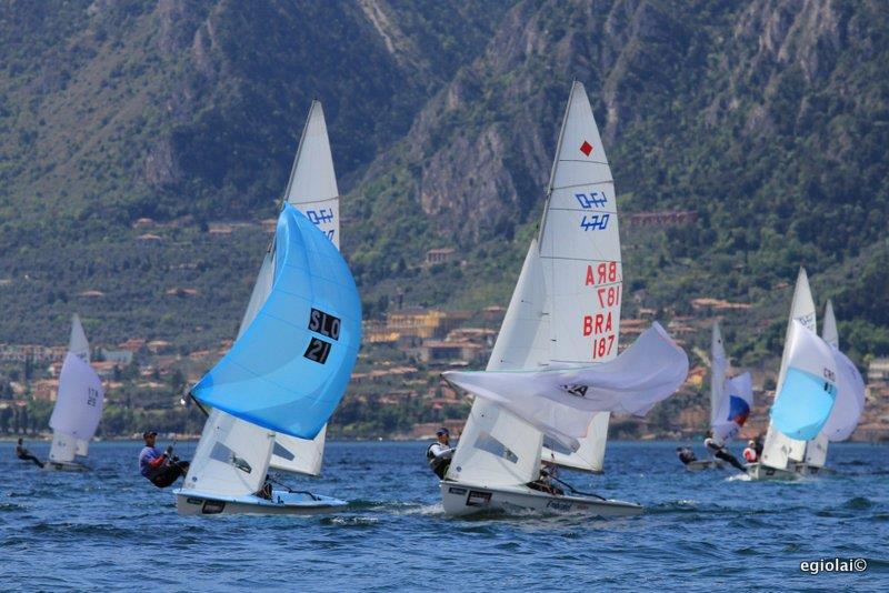 National Open 470 regatta on Lake Garda photo copyright Elena Giolai taken at Fraglia Vela Riva and featuring the 470 class