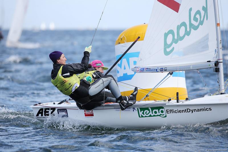 Lara Vadian & Jolanta Opar on day 4 of Kieler Woche 2014 photo copyright Kieler Woche / www.segel-bilder.de taken at Kieler Yacht Club and featuring the 470 class