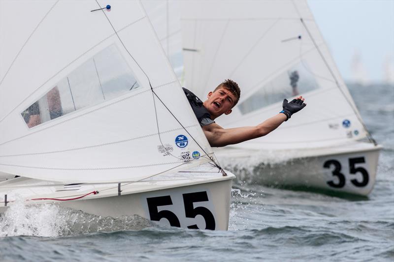 Ben Hazeldine/Rhos Hawes (GBR-840) on day 2 of the 470 Junior World Championships - photo © www.zerogradinord.it