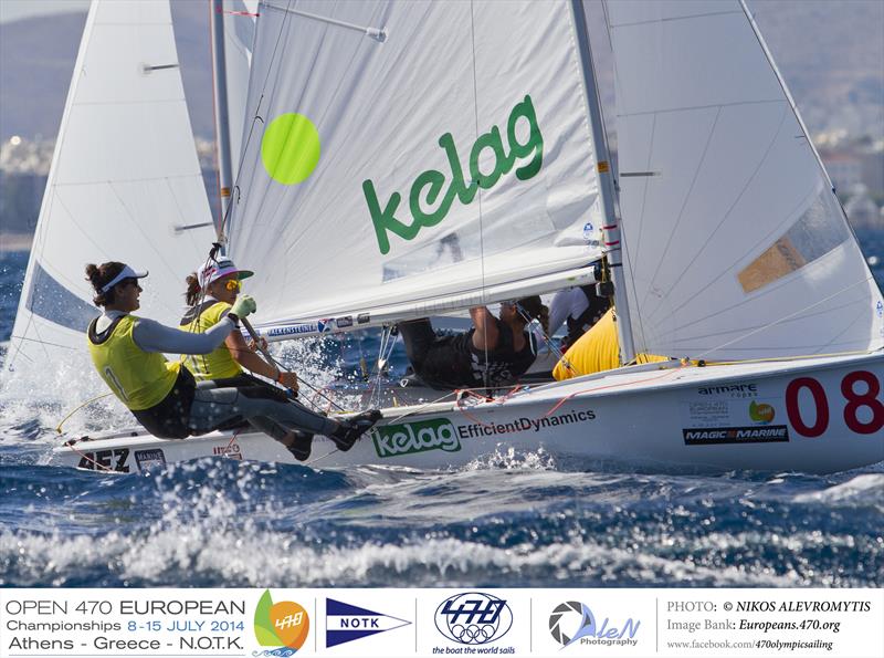 Lara Vadlau and Jolanta Ogar (AUT) on day 4 of the 470 European Championships in Athens - photo © AleN Photography / www.alen.gr