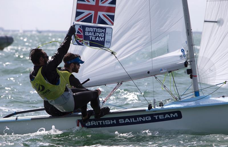 Luke Patience and Elliot Willis (470 Men's gold) at ISAF Sailing World Cup Miami photo copyright Ocean Images / British Sailing Team taken at Coconut Grove Sailing Club and featuring the 470 class