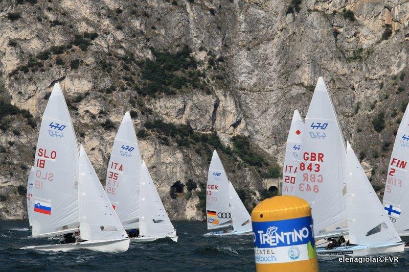 Eurosaf Champions Sailing Cup Leg 2 at Lake Garda day 4 photo copyright Elena Giolai taken at Fraglia Vela Riva and featuring the 470 class