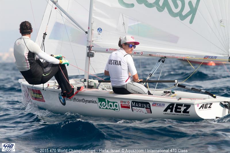 Lara Vadlau/Jolanta Ogar (AUT431) on day 2 of the 470 Worlds in Haifa - photo © Aquazoom / Ronan Topelberg