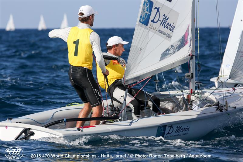 Sime Fantela/Igor Marenic (CRO83) on day 4 of the 470 Worlds in Haifa photo copyright Aquazoom / Ronan Topelberg taken at Haifa Sailing Center and featuring the 470 class