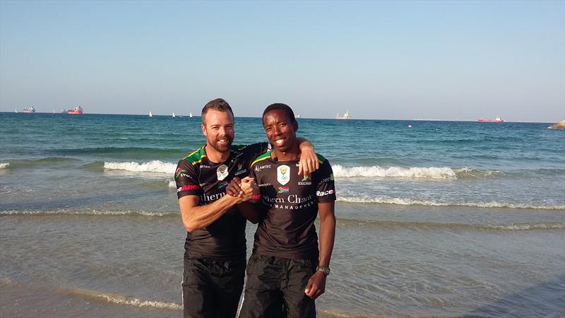Asenathi Jim/Roger Hudson (RSA1) at the 470 Worlds in Haifa - photo © Aquazoom / Ronan Topelberg