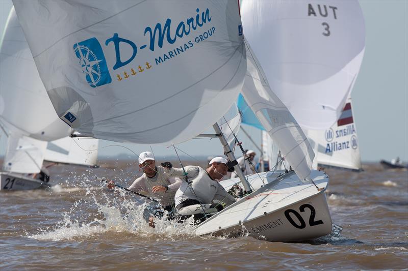 Sime Fantela/Igor Marenic (CRO83) on day 3 of the 470 Worlds in Argentina photo copyright Matiaz Capizzano taken at Club Náutico San Isidro and featuring the 470 class