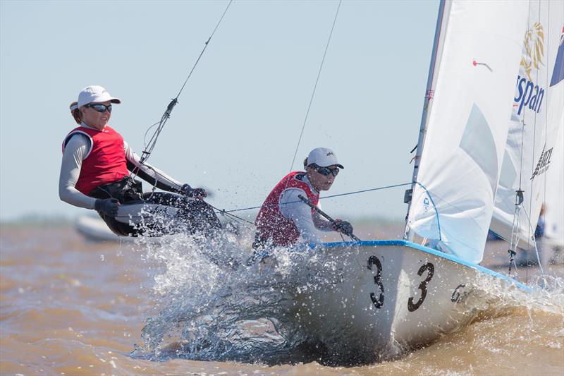 Jo Aleh/Polly Powrie (NZL75) finish 2nd at the 470 Worlds in Argentina photo copyright Matiaz Capizzano taken at Club Náutico San Isidro and featuring the 470 class