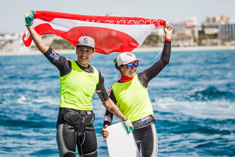 Lara Vadlau/Jolanta Ogar (AUT) - 2016 470 European Champions at the 470 European Championships in Palma - photo © Bernardi Bibiloni / CNA