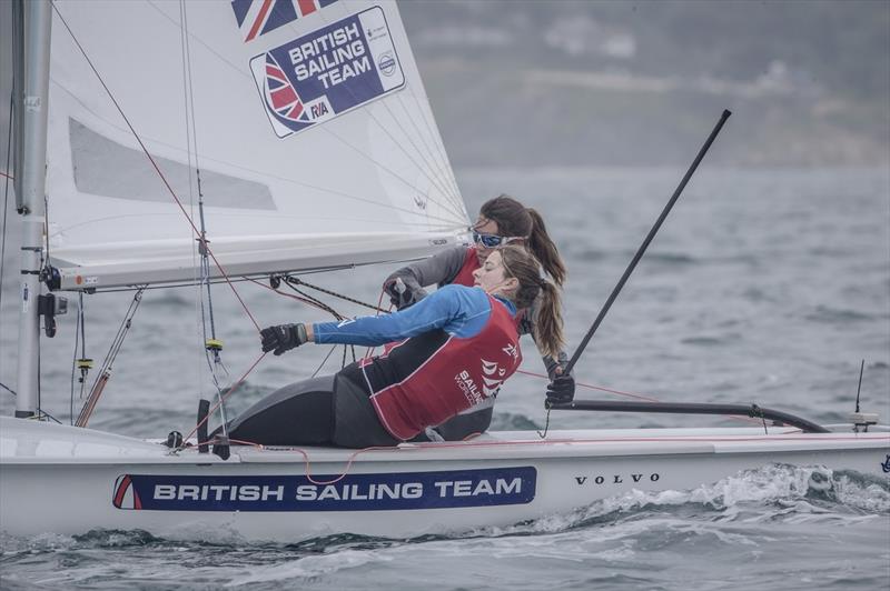 Weguelin & McIntyre on day 3 of Sailing World Cup Weymouth and Portland photo copyright Jesus Renedo / Sailing Energy / World Sailing taken at Weymouth & Portland Sailing Academy and featuring the 470 class