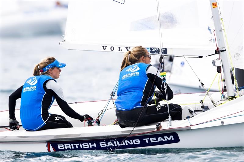 Hannah Mills & Saskia Clark on day 4 of Sailing World Cup Weymouth and Portland - photo © Pedro Martinez / Sailing Energy / World Sailing