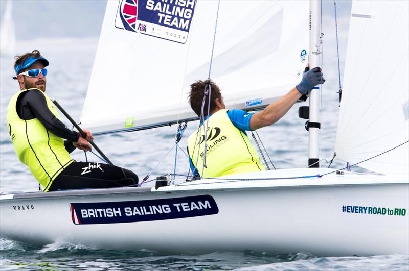 Luke Patience & Chris Grube on day 4 of Sailing World Cup Weymouth and Portland photo copyright Pedro Martinez / Sailing Energy / World Sailing taken at Weymouth & Portland Sailing Academy and featuring the 470 class