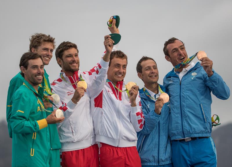 470 Men Olympic Medallists at Rio photo copyright Matias Capizzano / www.capizzano.com taken at  and featuring the 470 class