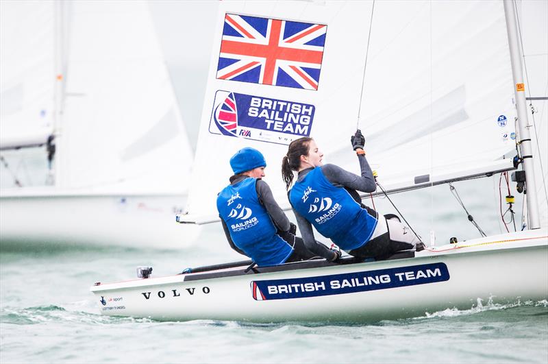 Sophie Weguelin & Eilidh McIntyre at World Cup Series Miami photo copyright Pedro Martinez / Sailing Energy / World Sailing taken at Coconut Grove Sailing Club and featuring the 470 class