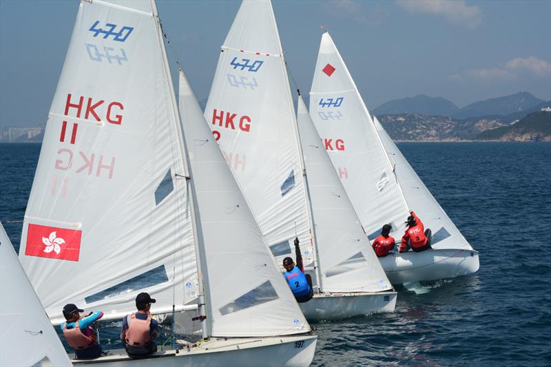 Hong Kong Race Week 2017 day 2 photo copyright Hong Kong Race Week / Naomi Rebecca taken at Royal Hong Kong Yacht Club and featuring the 470 class