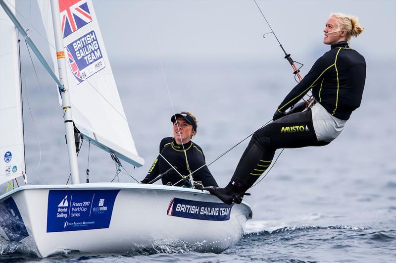 Women's 470 racing on day 3 of World Cup Hyères - photo © Pedro Martinez / Sailing Energy