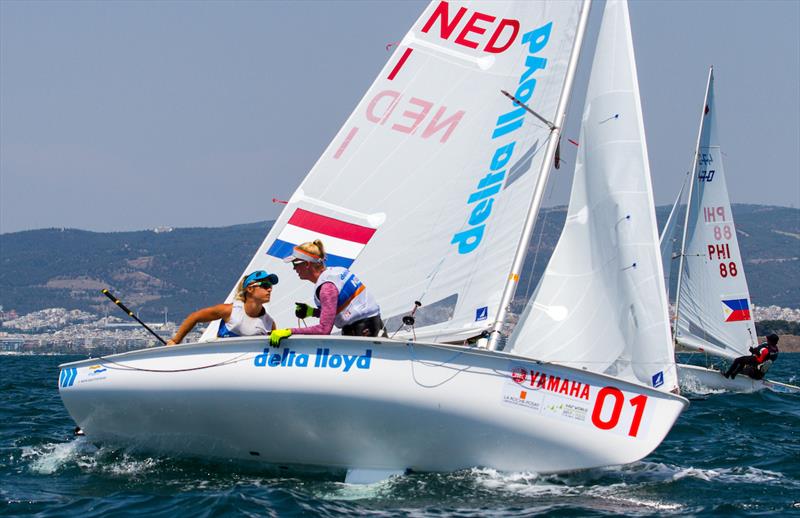 Day 5 at the 470 Worlds photo copyright Nikos Alevromytis / International 470 Class taken at Nautical Club of Thessaloniki and featuring the 470 class
