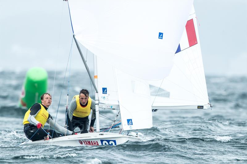 Hippolyte Machetti/Sidoine Dantès (FRA-79) on day 4 of the 470 Junior Worlds at Enoshima, Japan photo copyright Junichi Hirai / Bulkhead Magazine Japan taken at  and featuring the 470 class