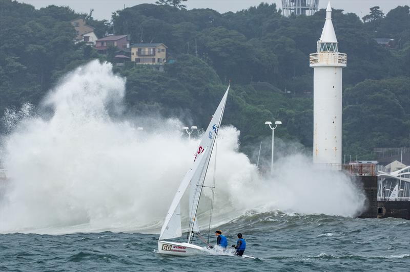 Olivia Bergström/Lovisa Karlsson (SWE-34) on day 4 of the 470 Junior Worlds at Enoshima, Japan - photo © Junichi Hirai / Bulkhead Magazine Japan