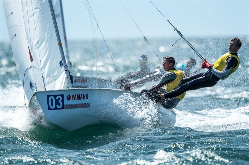 Hippolyte Machetti/Sidoine Dantès (FRA-79) at the 470 Junior Worlds at Enoshima, Japan - photo © Junichi Hirai / Bulkhead Magazine Japan